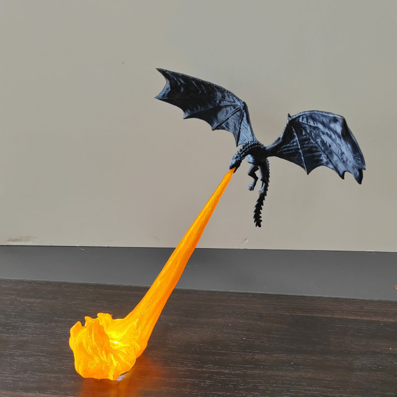 Dragon Flame Lamp size comparison, small and large