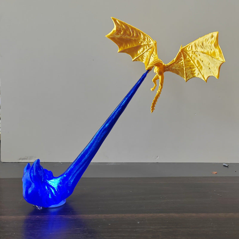 Dragon Flame Lamp, sculpted dragon detail