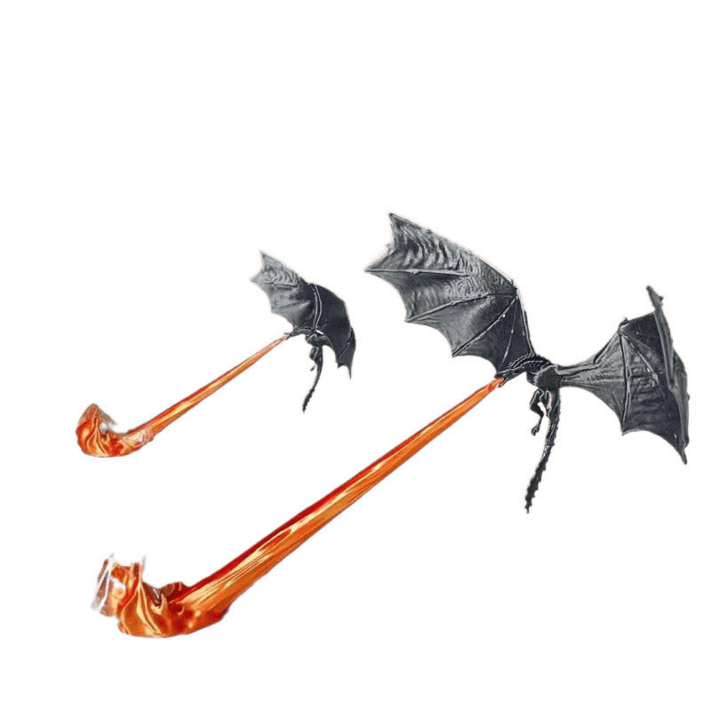 Dragon Flame Lamp finish options, black and gold dragon